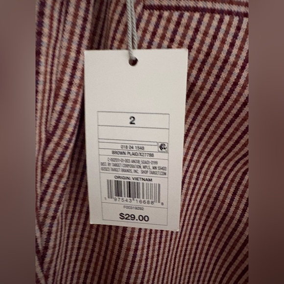 A New Day Women's High Rise Plaid Dress Pants Size 2 Multicolor - Picture 5 of 5